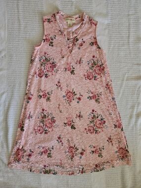 Wishful Park Pink Floral Lace Midi Dress